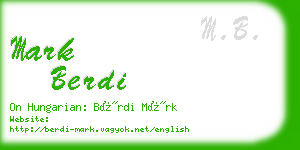 mark berdi business card
